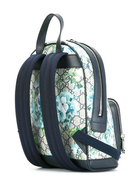 gucci backpack blue flowers|small Gucci backpack.